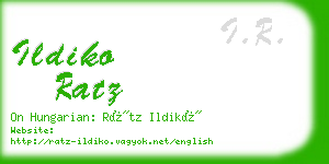 ildiko ratz business card